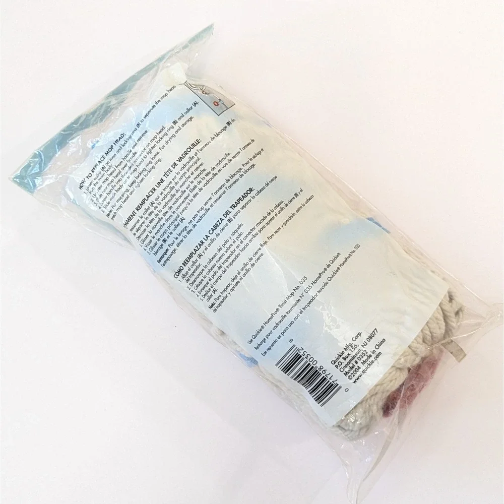 Quickie HomePro Twist Mop Refill #0352 Cotton New Old Stock 2004